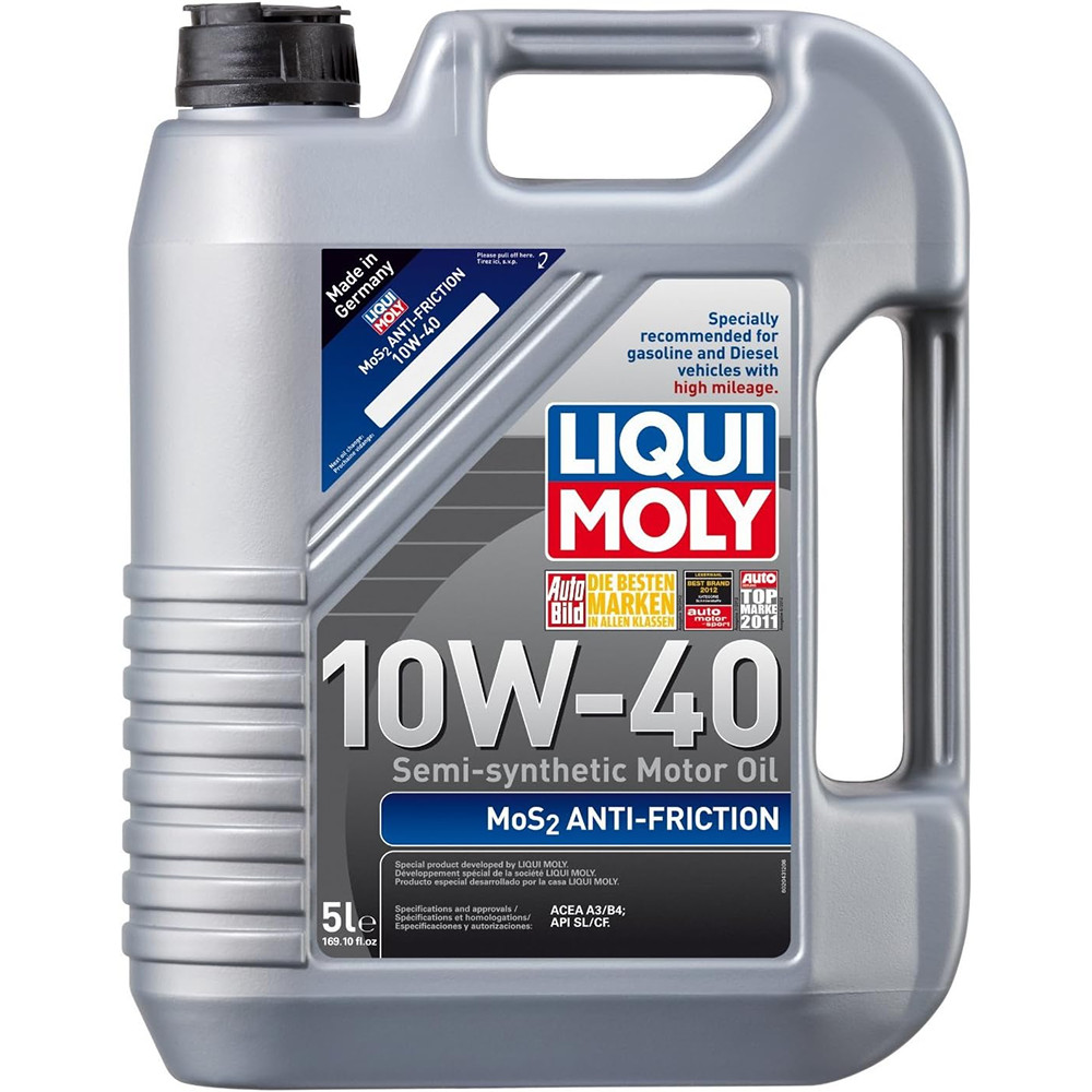 LIQUI MOLY 2043 MoS2 Antifric­tion SAE Motor Oil 10W-40 – 5 Liters
