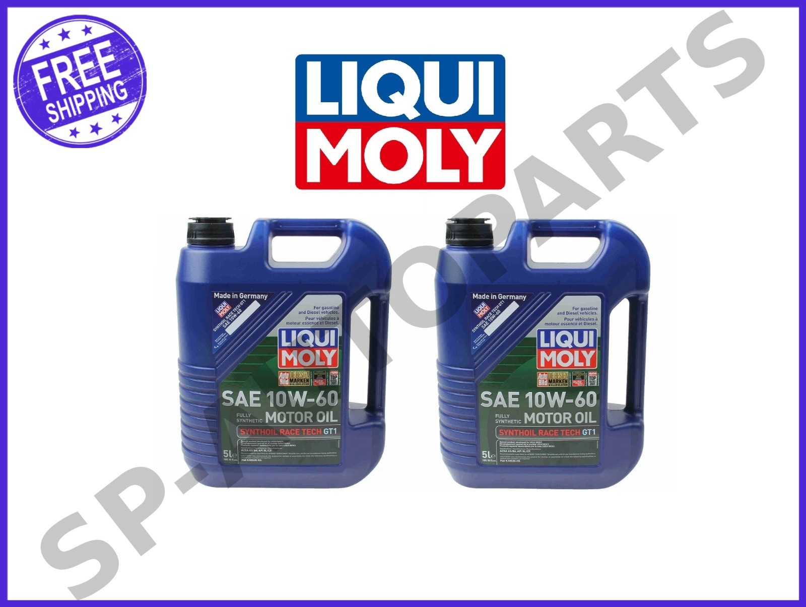 10-Liters Liqui Moly 10W-60; Fully Synthetic RaceTech Motor Oil 2024