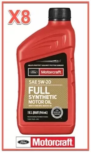 8 Quarts Full Synthetic Engine Motor Oil OEM FORD MOTORCRAFT SAE 5W-20