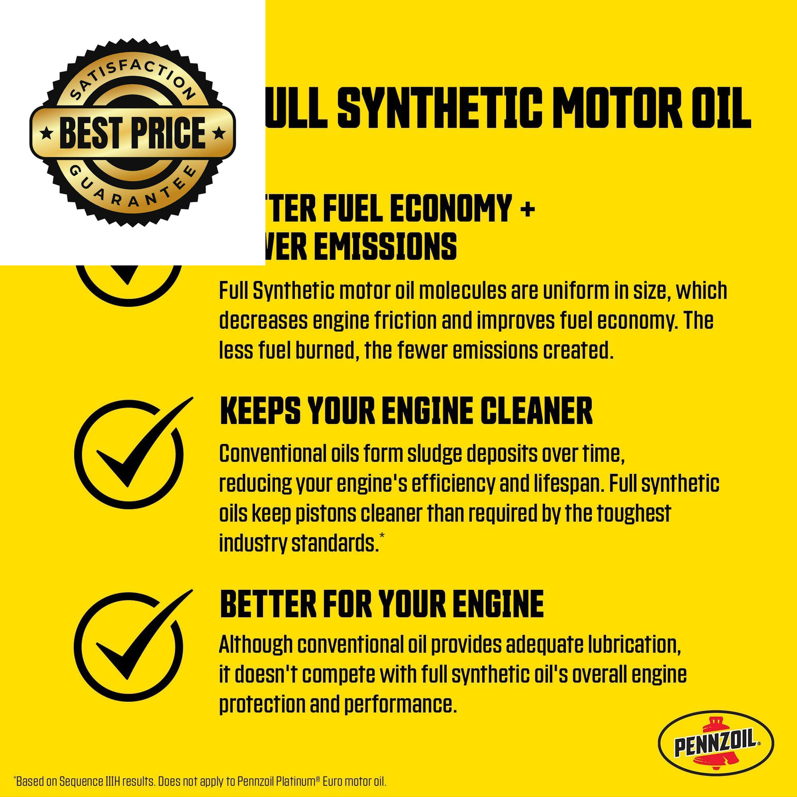 Pennzoil Ultra Platinum Full Synthetic 5W-20 Motor Oil, 1 Quart, Amber/Brown