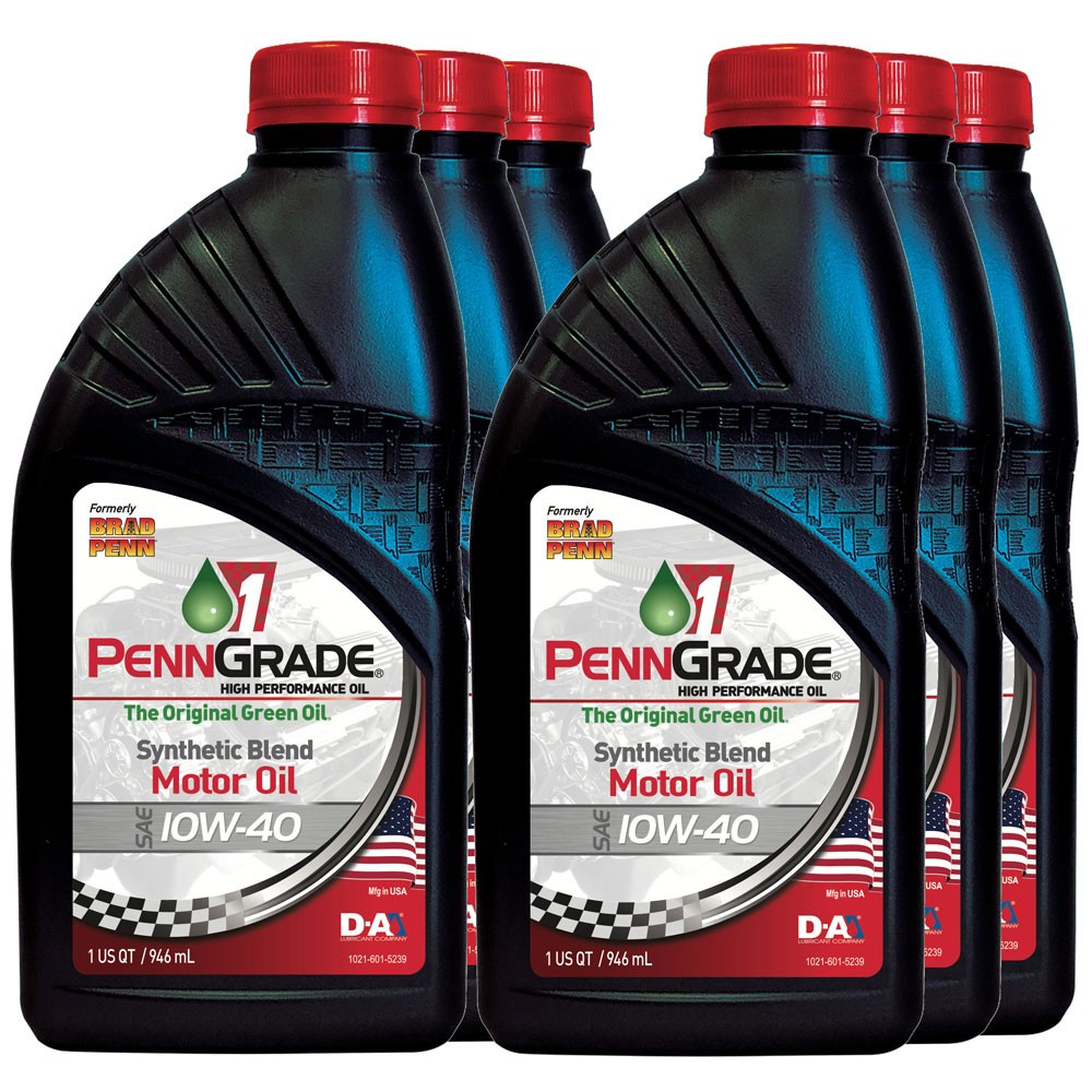 Brad Penn / PennGrade 1, 71446, Semi-Synthetic HP Engine Oil, 10W40, 6 Quarts
