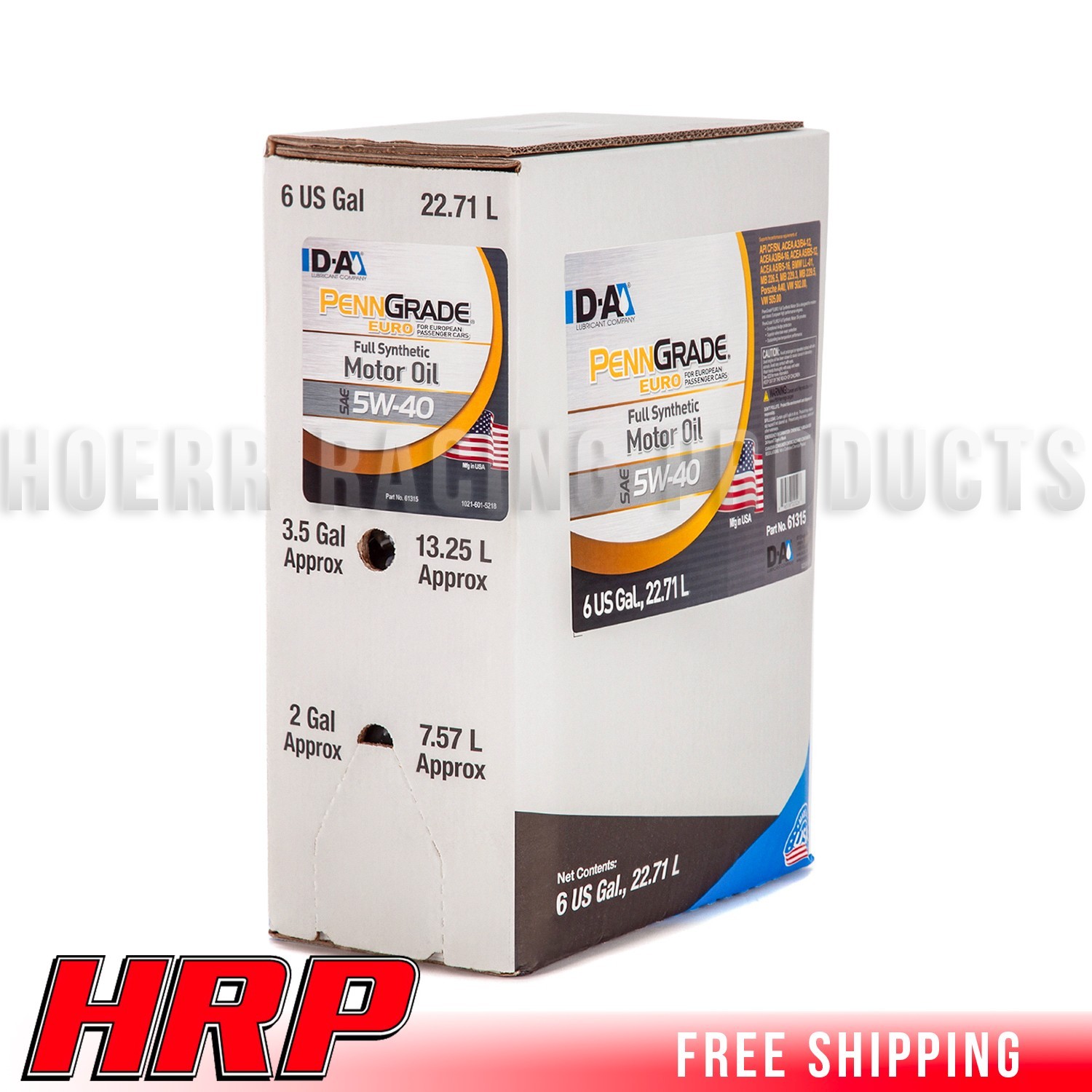 PENN GRADE 1 | 61315 | Euro Full Synthetic Motor Oil SAE 5W-40 | 6 Gallon