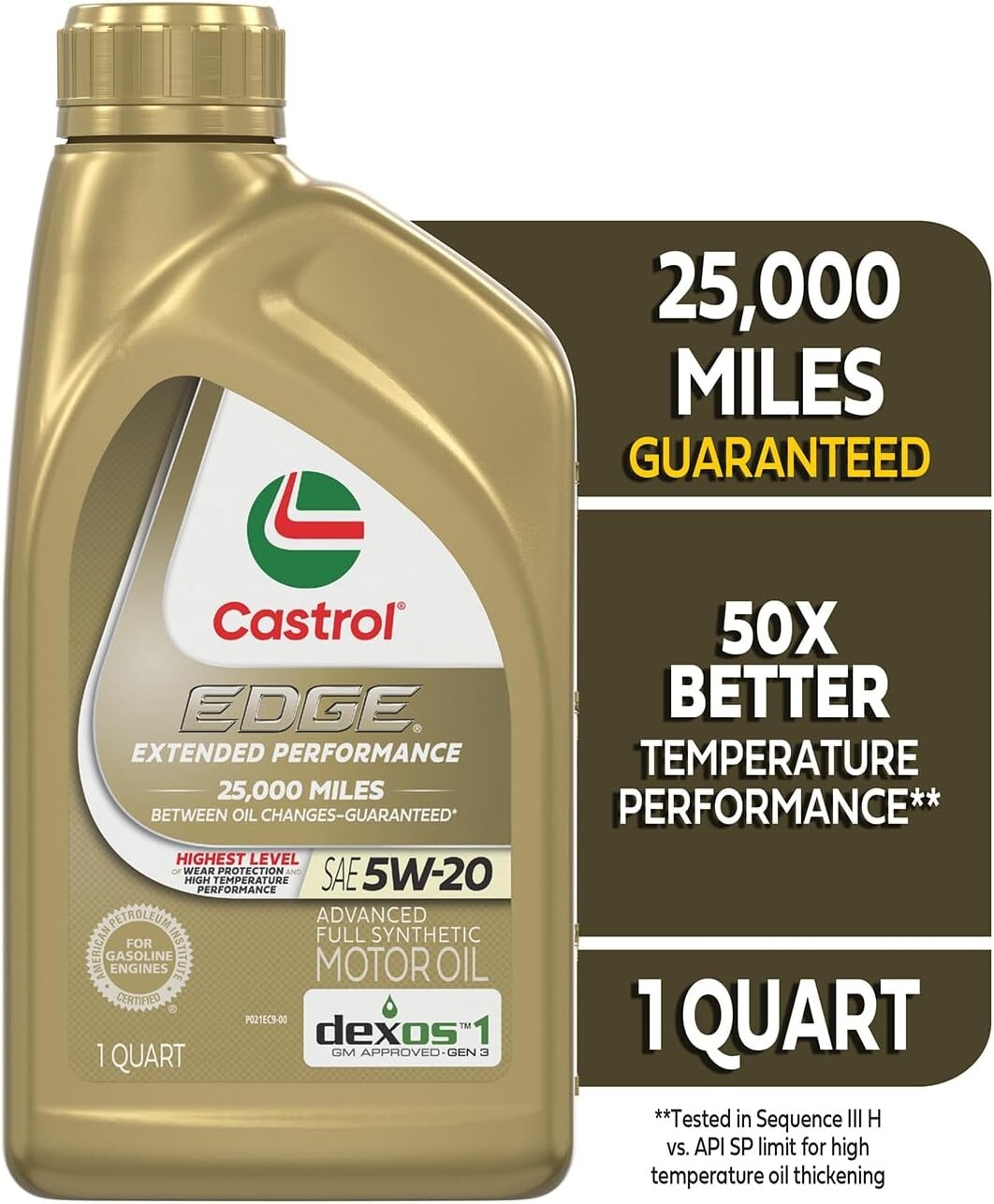 Edge Extended Performance 5W-20 Motor Oil 1 Quart, Pack of 6