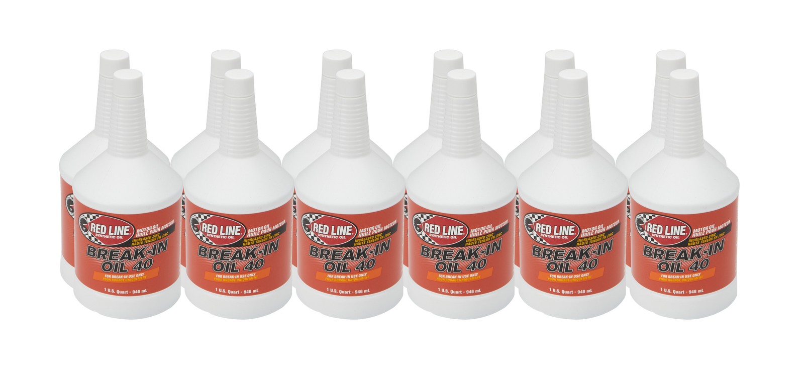 REDLINE OIL Break-In Oil 40W High Zinc – Set of 12 Quart Bottles