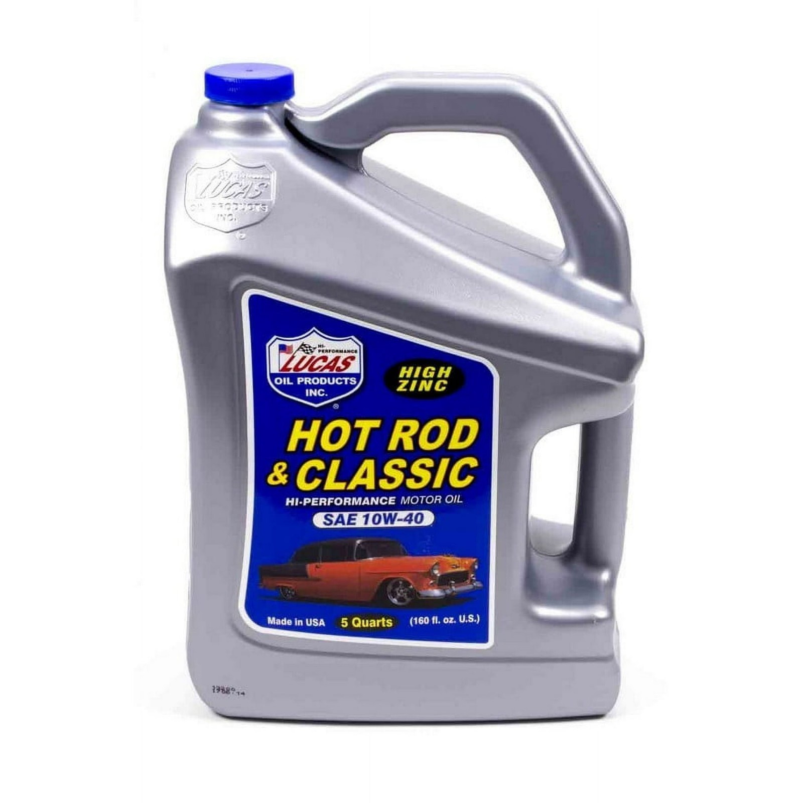 Lucas 10683 Hot Rod & Classic Car HP High-Zinc Motor Oil SAE 10W-40 – 5 Quarts