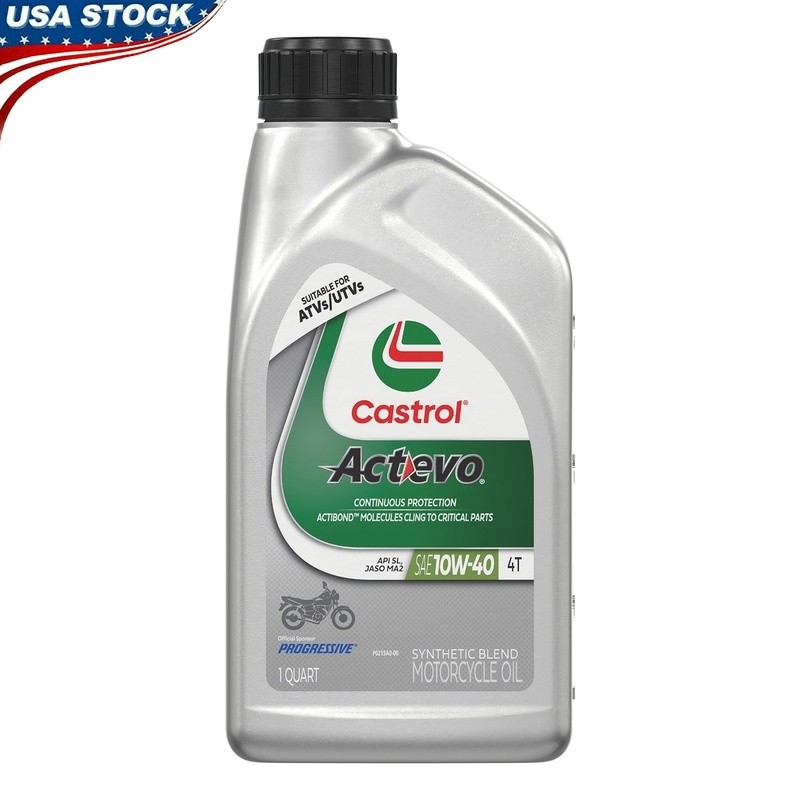 10W-40 Synthetic Blend Motorcycle Oil JASO MA2 Engine Protection 4-Stroke New