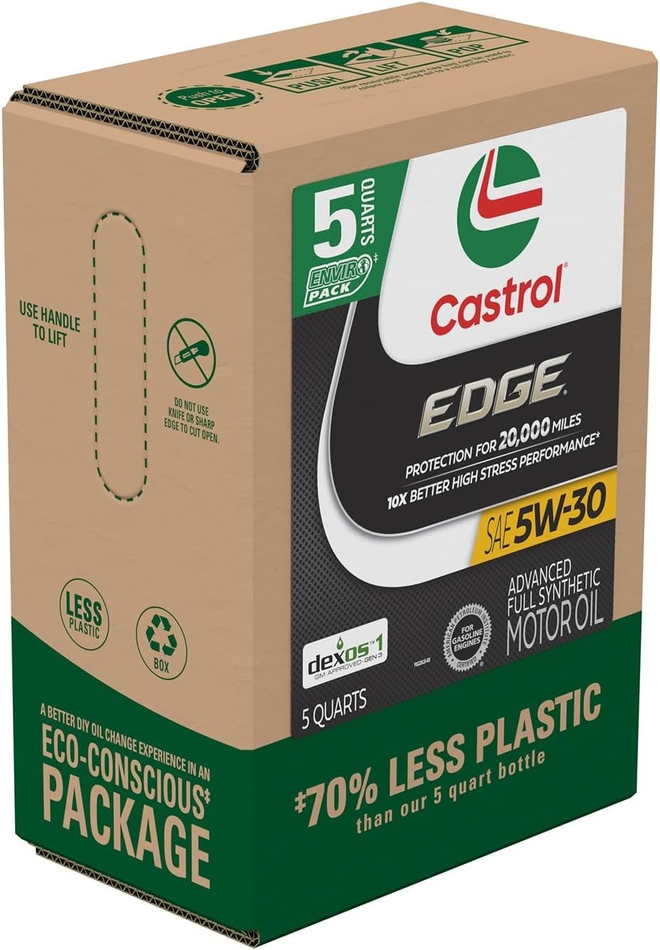 EDGE 5W-30 Full Synthetic Motor Oil – Eco Pack, 5 Quarts for Maximum Performance