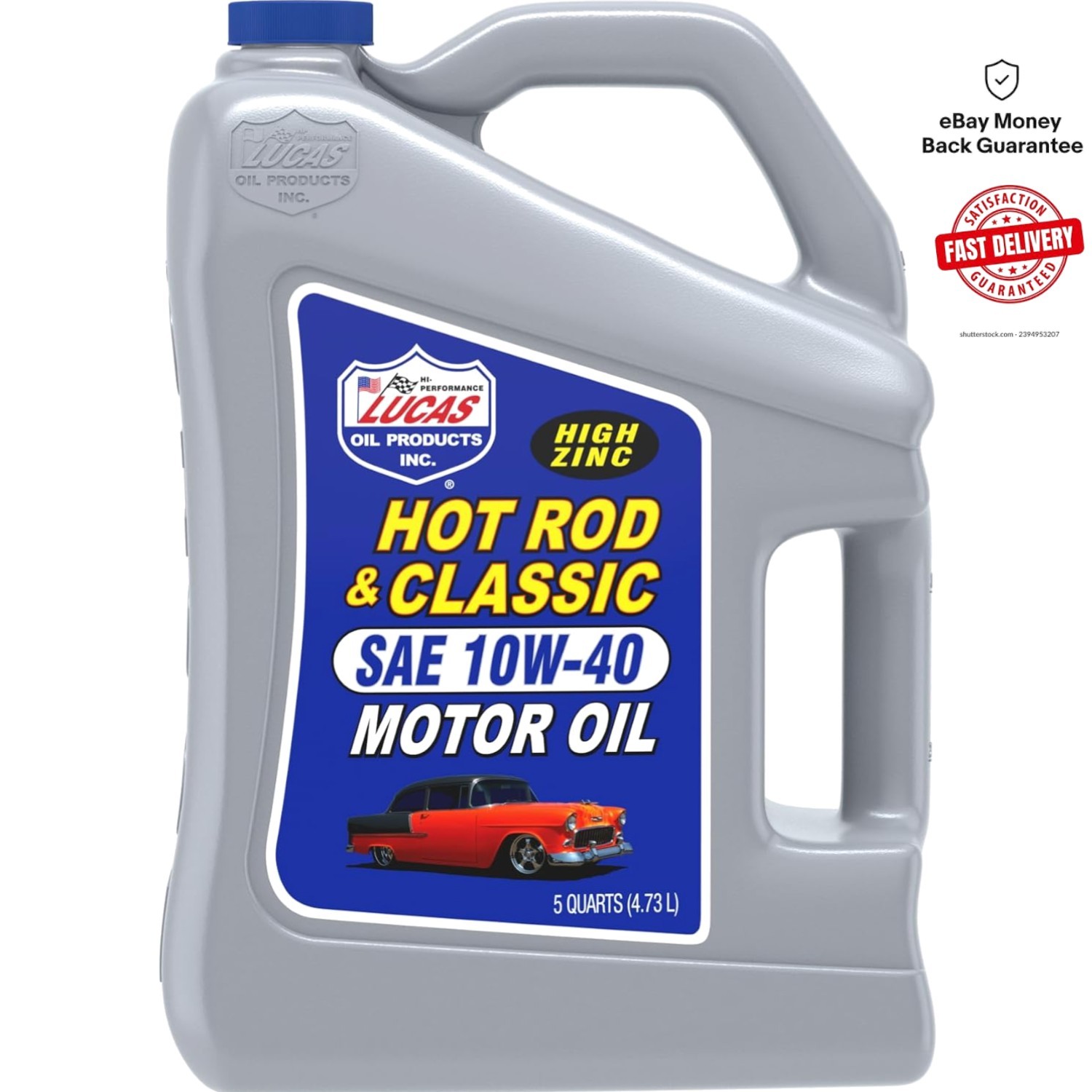 SAE 10W-40 Motor Oil – 5 Quart for Trophy and Classic Cars with Deluxe Additives
