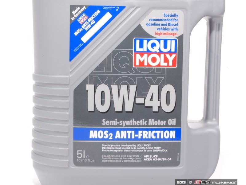 Liqui-Moly – MoS2 Anti Friction Motor Oil (10w-40) – 5 Liter – 2043