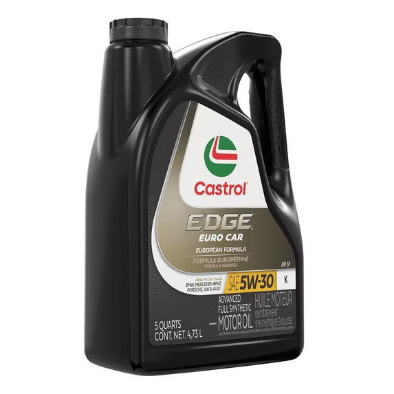 Castrol EDGE Euro 5W-30 K Advanced Full Synthetic Motor Oil, 5 Quarts