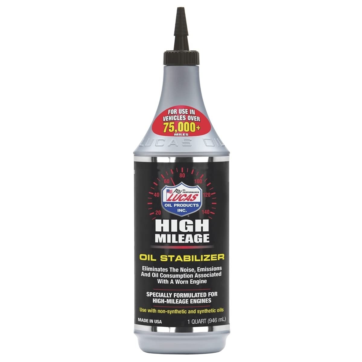 1 Quart Lucas High Mileage Oil Stabilizer – Boosts Oil Efficiency & Engine Life