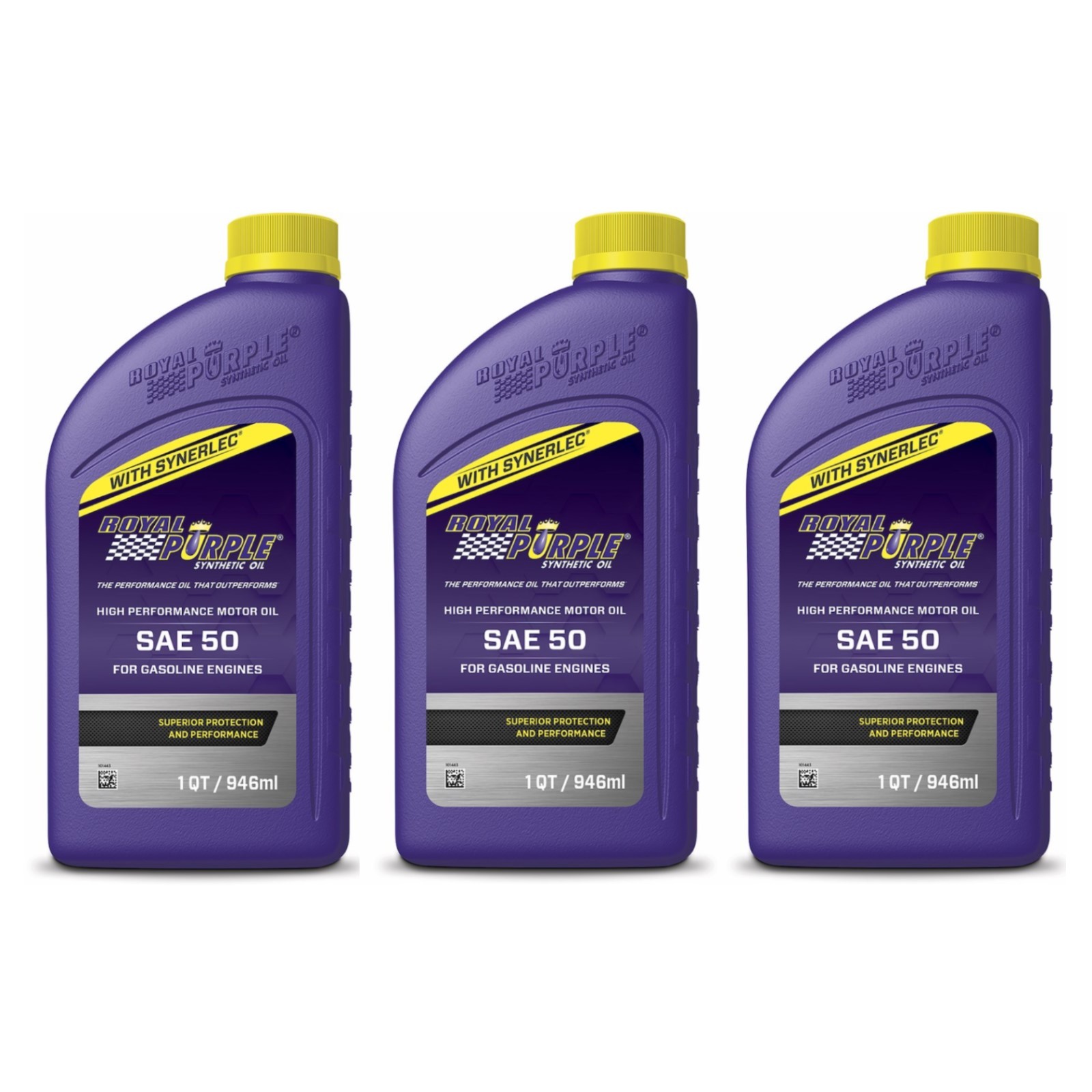 Royal Purple SAE 50 Straight Grade Performance Motor Oil 1 Qt. Bottles Set of 3