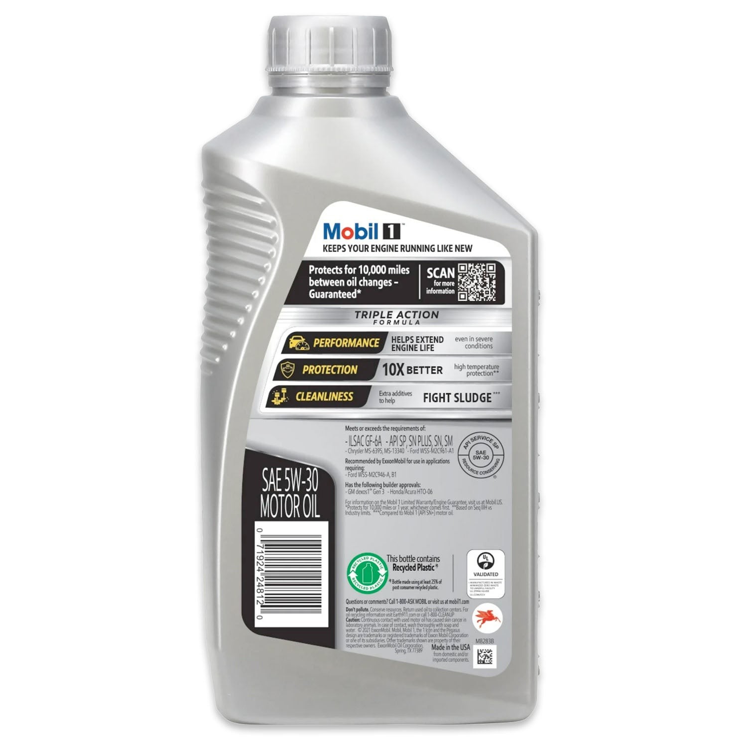6 Pack Mobil 1 SAE 5W-30 Full Synthetic Motor Oil 1 QT
