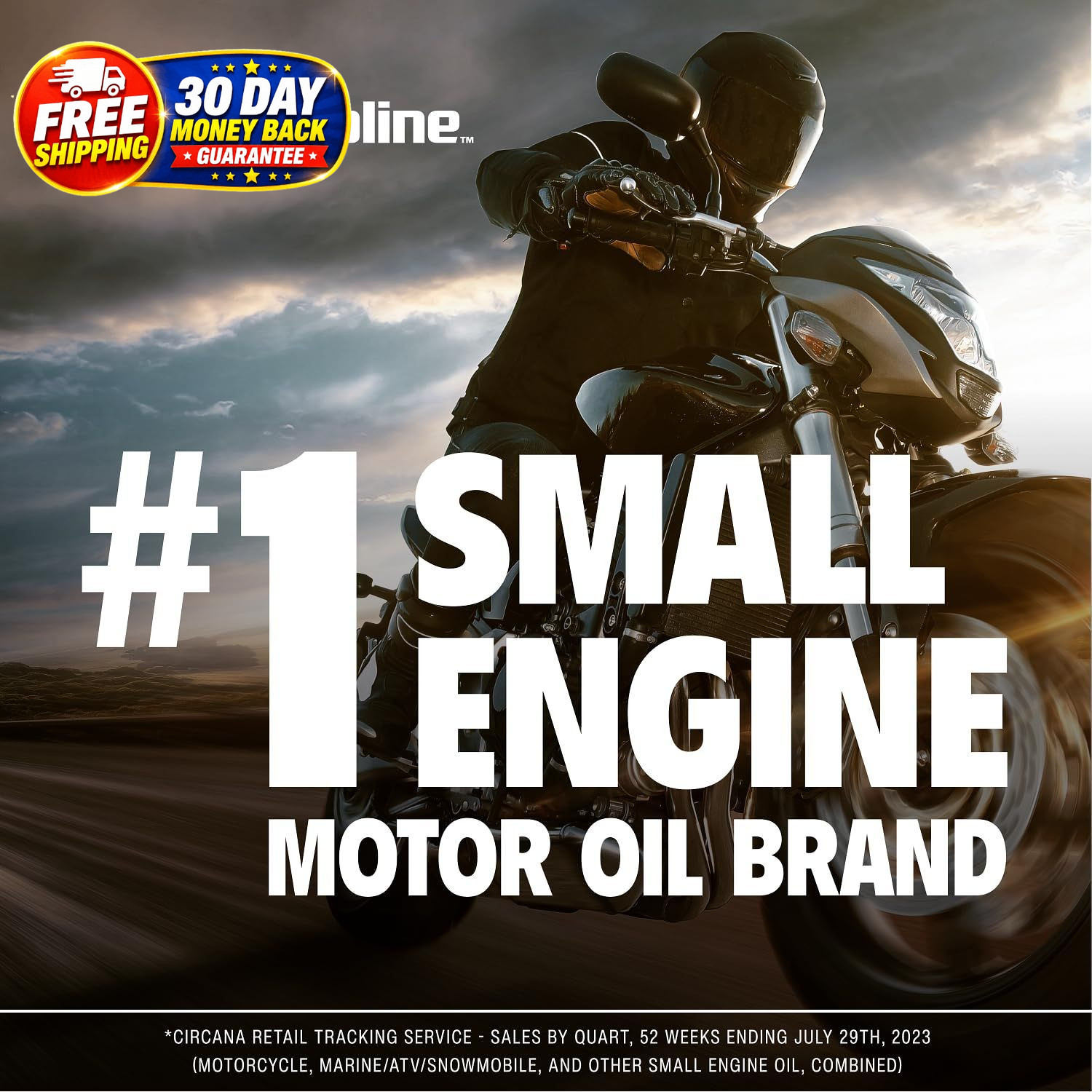 4-Stroke Motorcycle Full Synthetic 10W-40 Motor Oil 1 1 QT, Gold