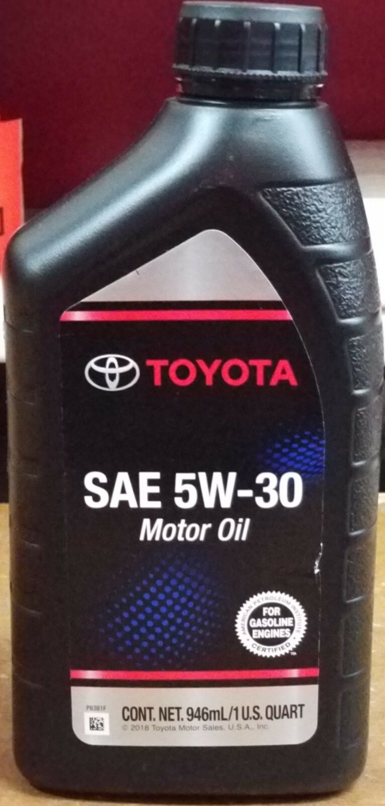 Toyota Motor Oil 5W30 Case of 6 Quarts