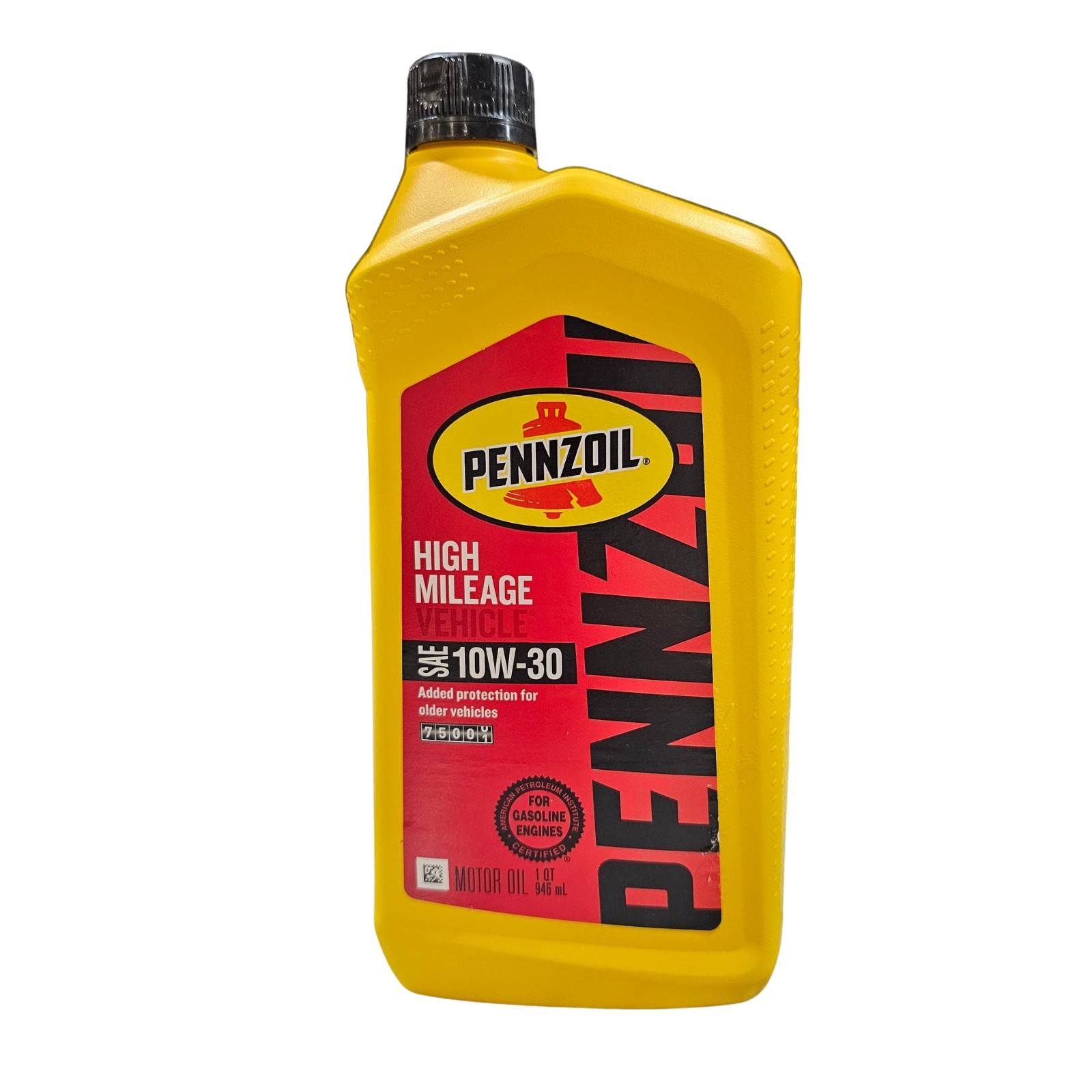 Pennzoil High Mileage Vehicle SAE 10W-30 Motor Oil For Gasoline Engines 1 Qt