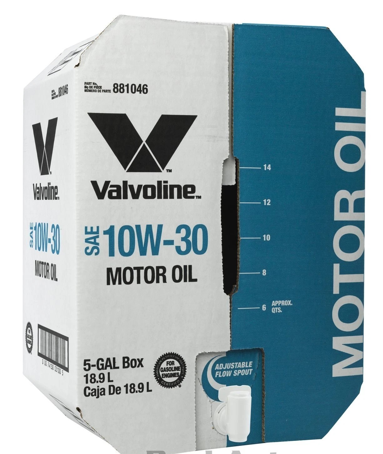 VALVOLINE 881046 Daily Protection SAE 10W-30 Conventional; 5 Gallon Bay Box