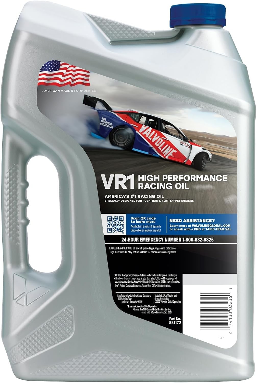 Valvoline VR1 Racing SAE 20W-50 Motor Oil 5 QT