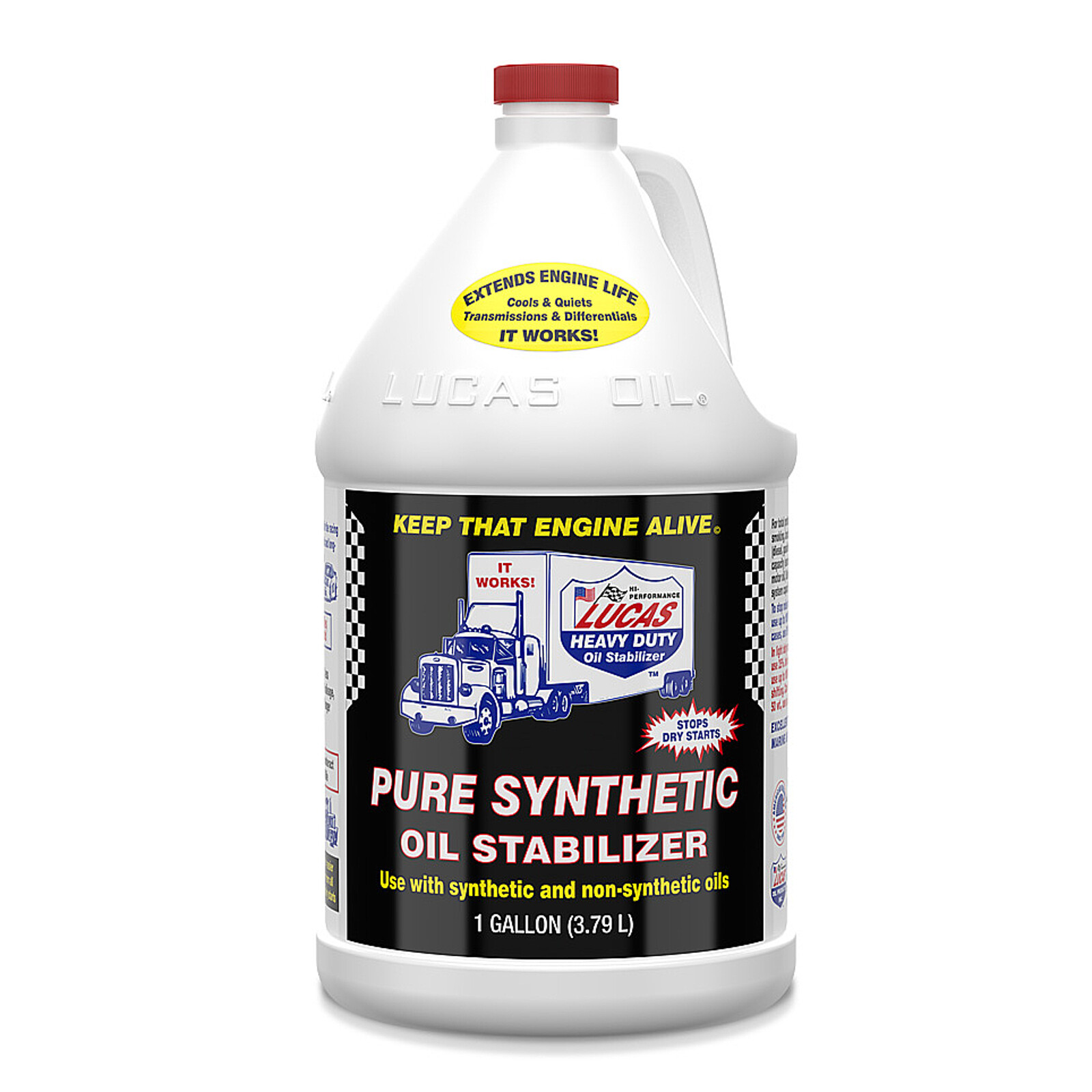 Lucas Oil 10131 Heavy Duty Pure Synthetic Engine Oil Stabilizer 1 Gal/3.79 L