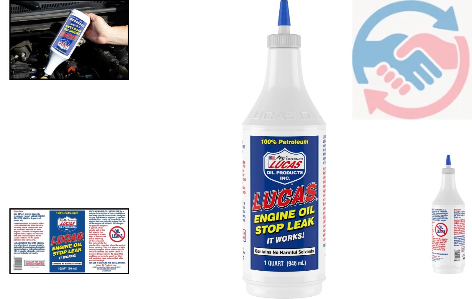 Engine Oil Stop Leak – 1 Quart Bottle, Reduces Noise & Oil Consumption