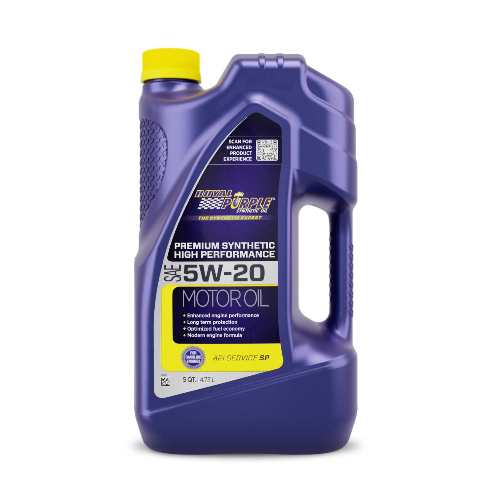 Royal Purple 51520 SAE 5W-20 High Performance Synthetic Motor Oil 5 Quart Jug