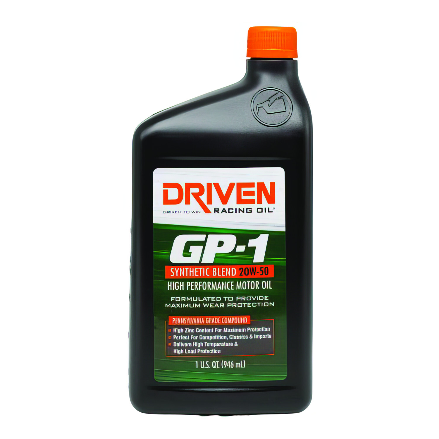 Driven Racing Oil Motor Oil GP-1 – 20W50 – Semi-Synthetic – 1 qt – Each 19506