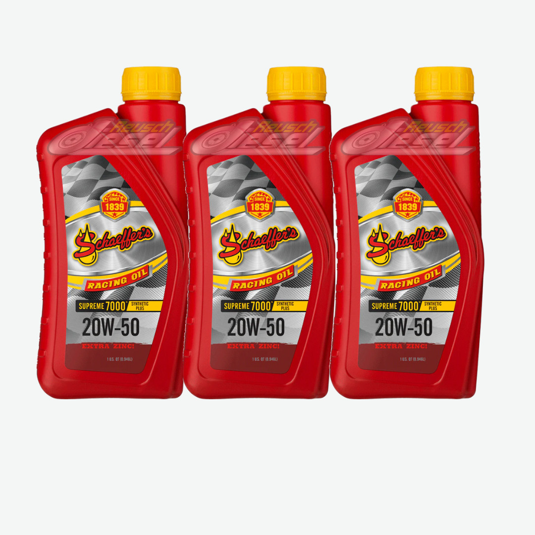Schaeffer’s Oil Supreme 7000™ Synthetic Plus Racing Oil 20W-50 (3 Quarts) #705