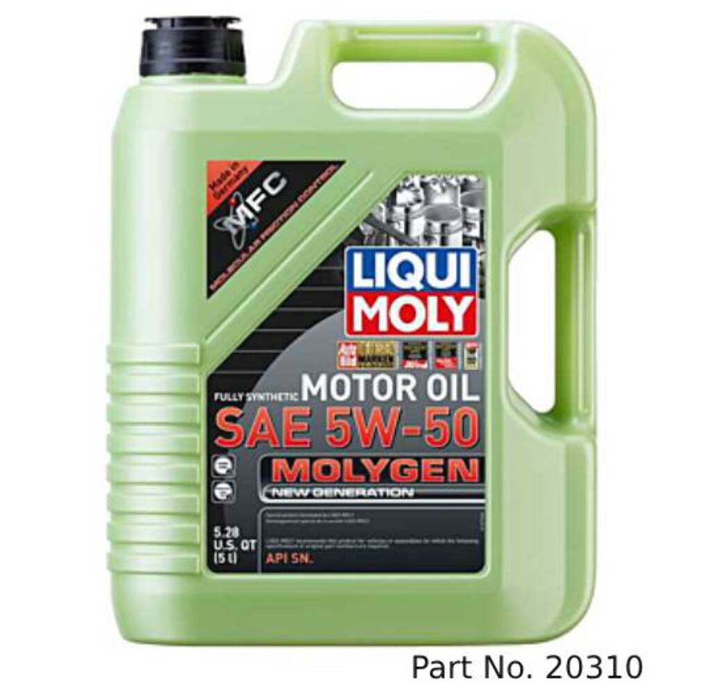 Liqui Moly Motor Oil Synthetic Molygen New Gener­a­tion SAE 5W-50 5Lt/5.28Qt