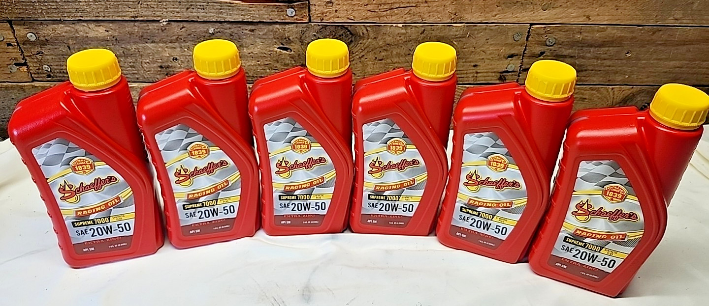 Schaeffer’s 705 20w-50 Supreme 7000 Synthetic Plus Racing Oil 6 Quarts