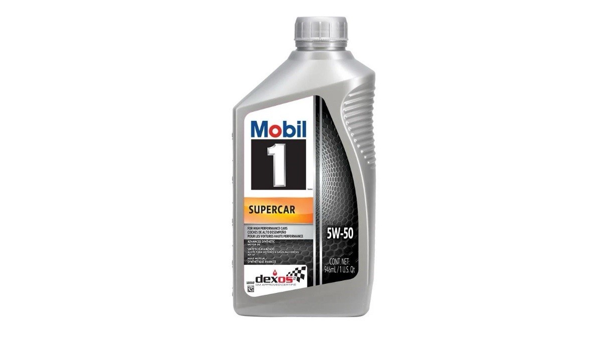 Mobil 1 Supercar Advanced Full Synthetic Motor Oil 5W-50 Dexos R 1qt Case of 6