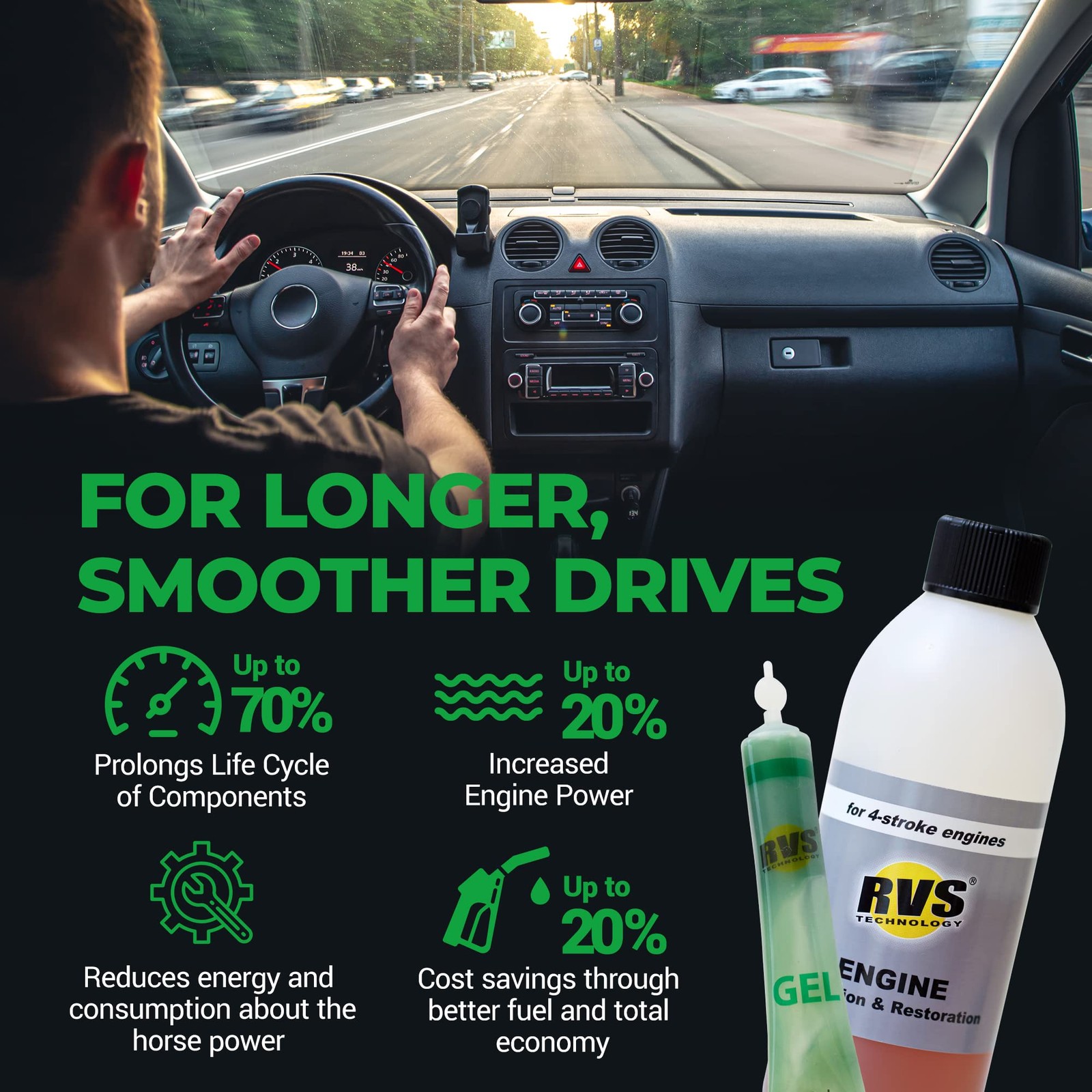 G6 Engine oil Treatment; For Gasoline Engines with a 6 Qts