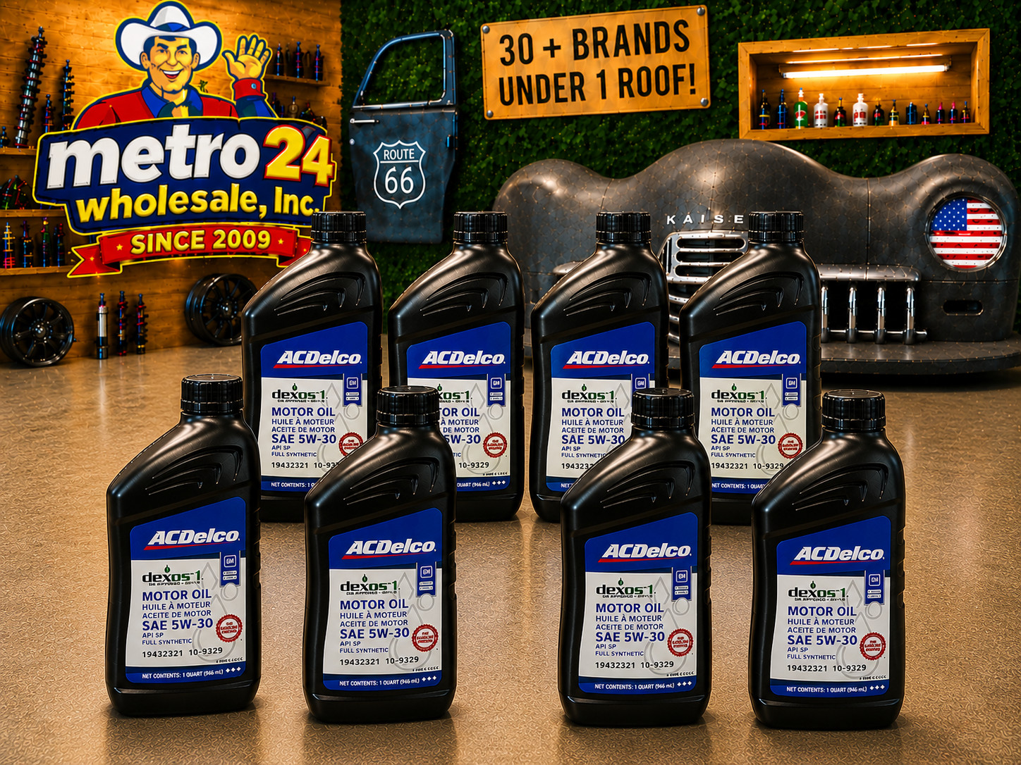 (8) GM AC Delco SAE 5W-30 DEXOS1 Gen3 Full Synthetic Motor Oil 1 Quart 19432321