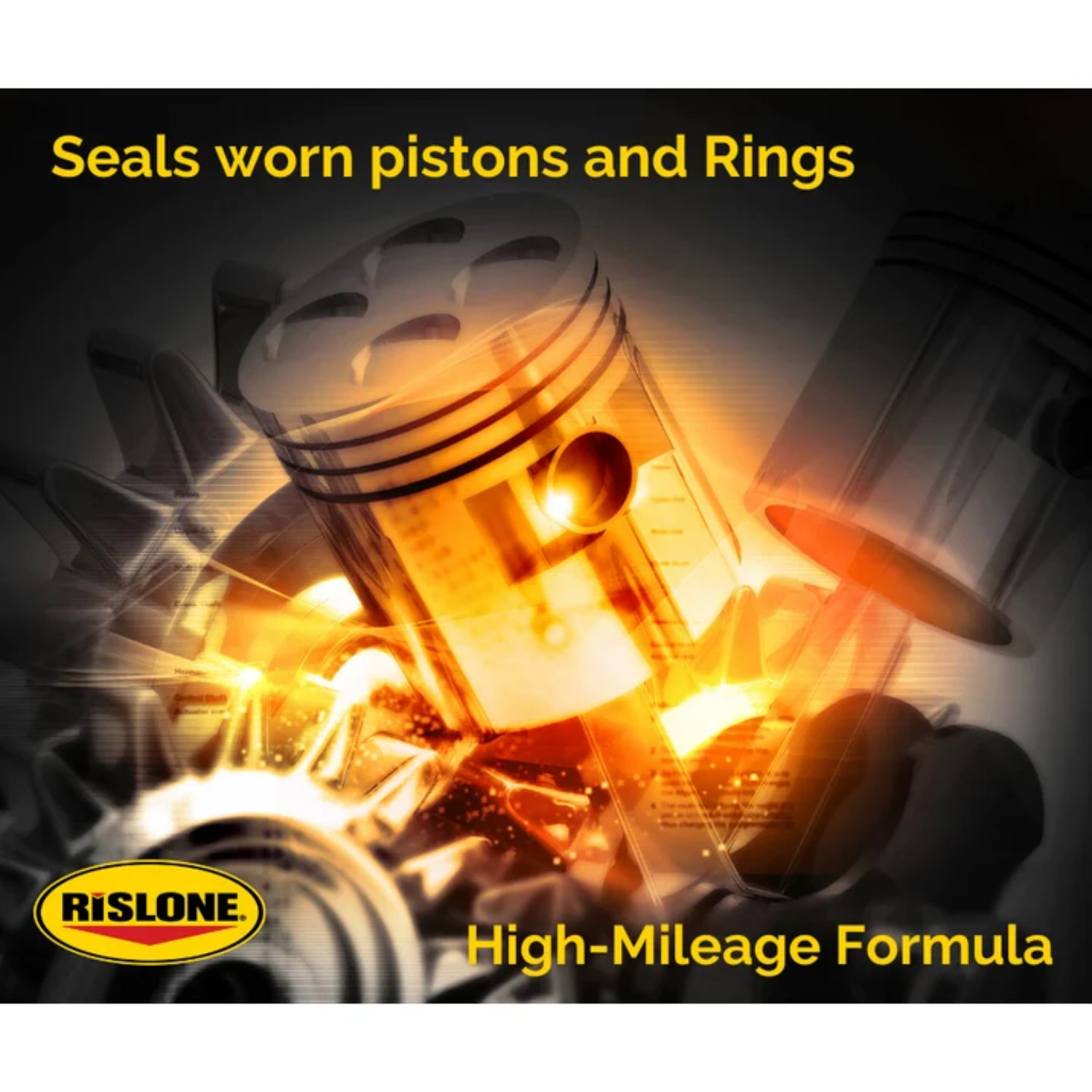 (2 PACK) Rislone Ring Seal Smoke Repair Additive, Stops Engine Smoking – 16 Oz