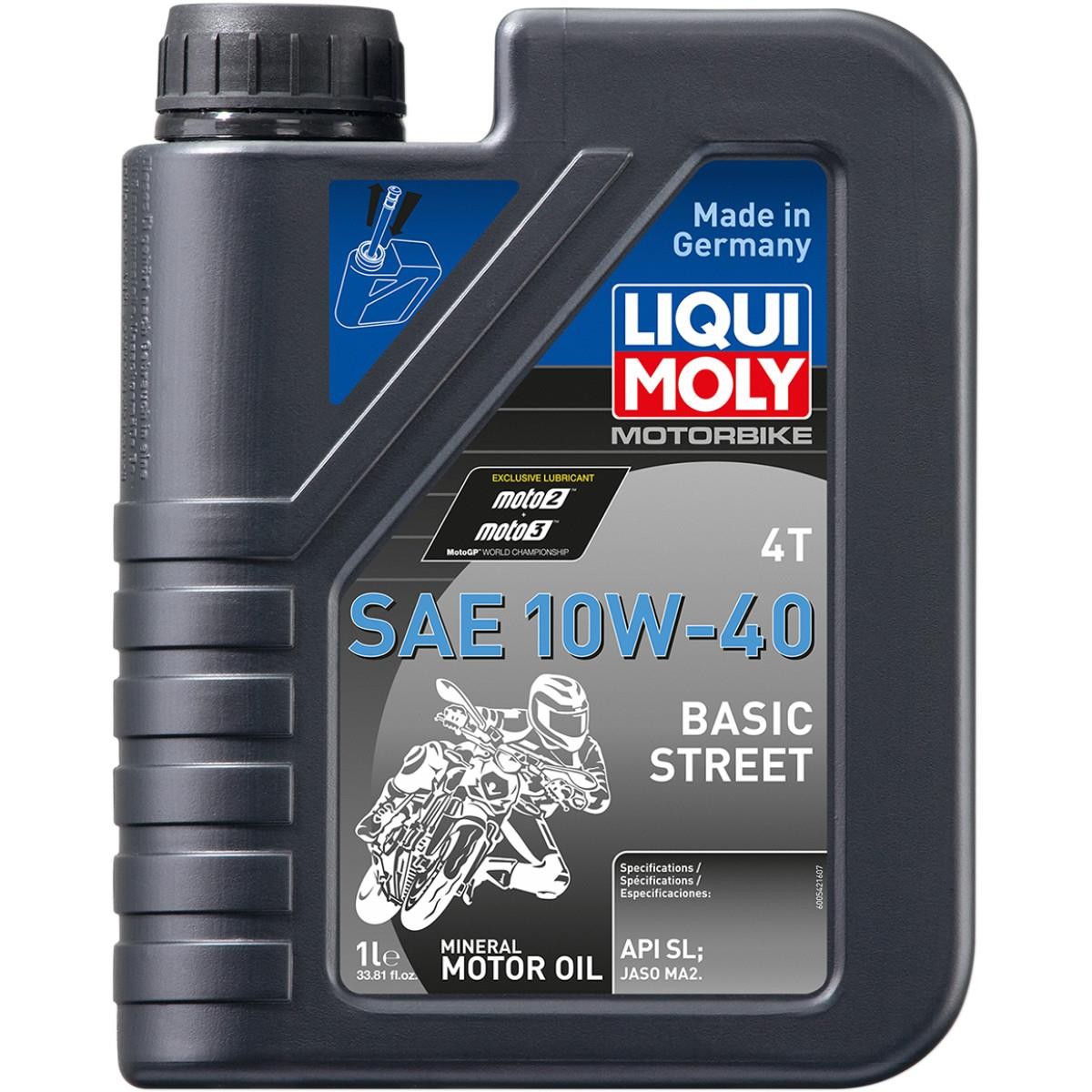 Liqui Moly 4T Mineral Street Motor Oil – 10W-40 – 1L Motorcycle ATV/UTV PWC 1 L.