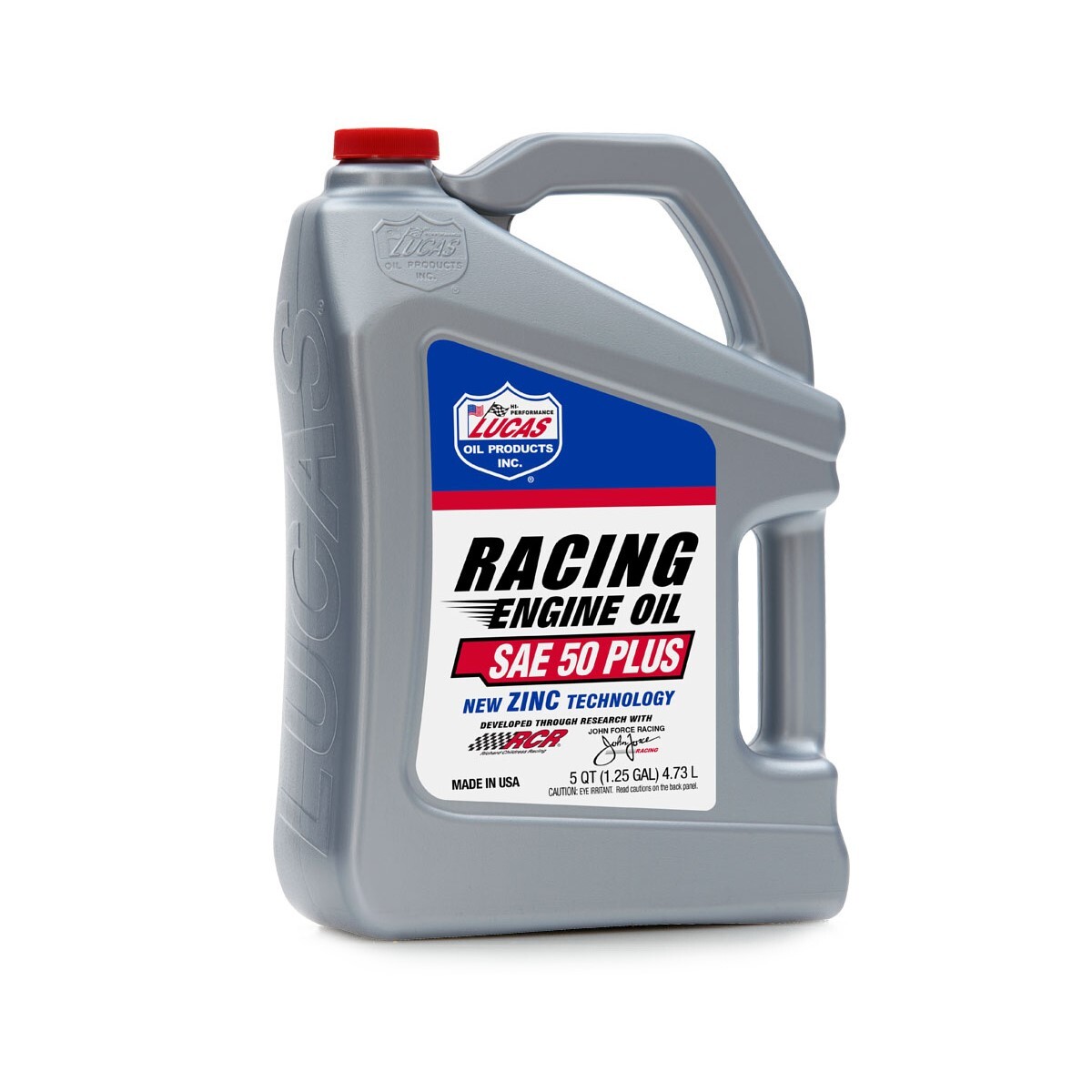 Lucas 10347 SAE 50 Plus Racing Motor Oil ZDDP High-Zinc Enhanced – 5 Quart Jug