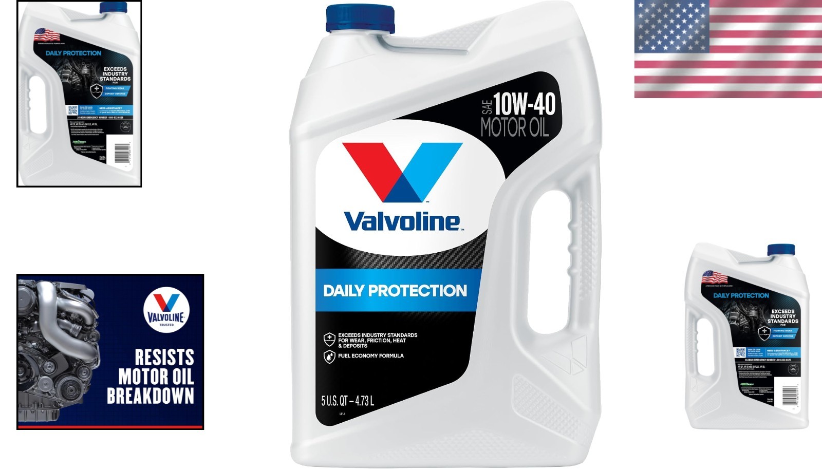 10W-40 Synthetic Blend Motor Oil 5 Quart – Exceptional Engine Protection