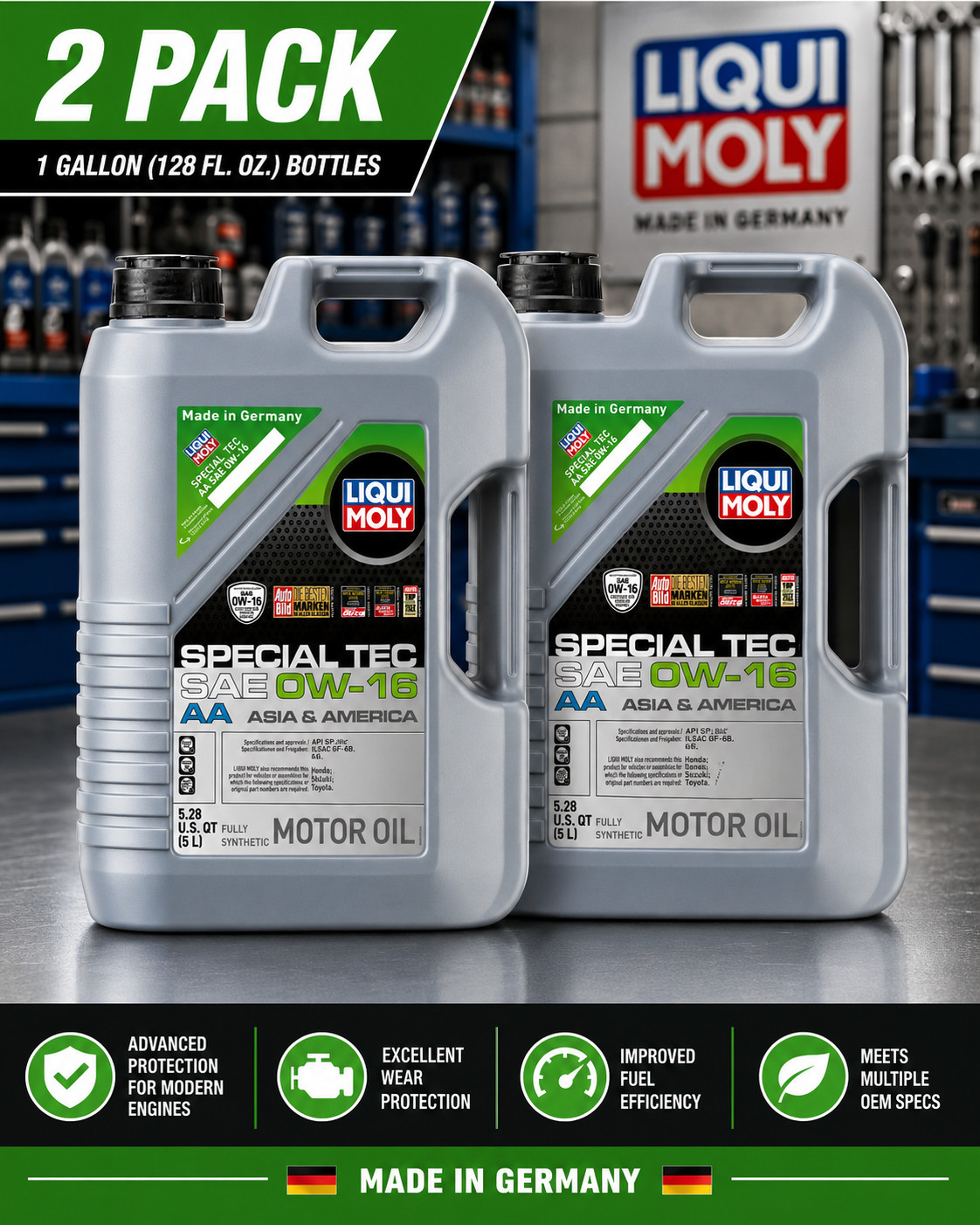 [FLASH SALE] LIQUI MOLY 20328 Special Tec AA 0W-16; 5 Liter – 2 PACK
