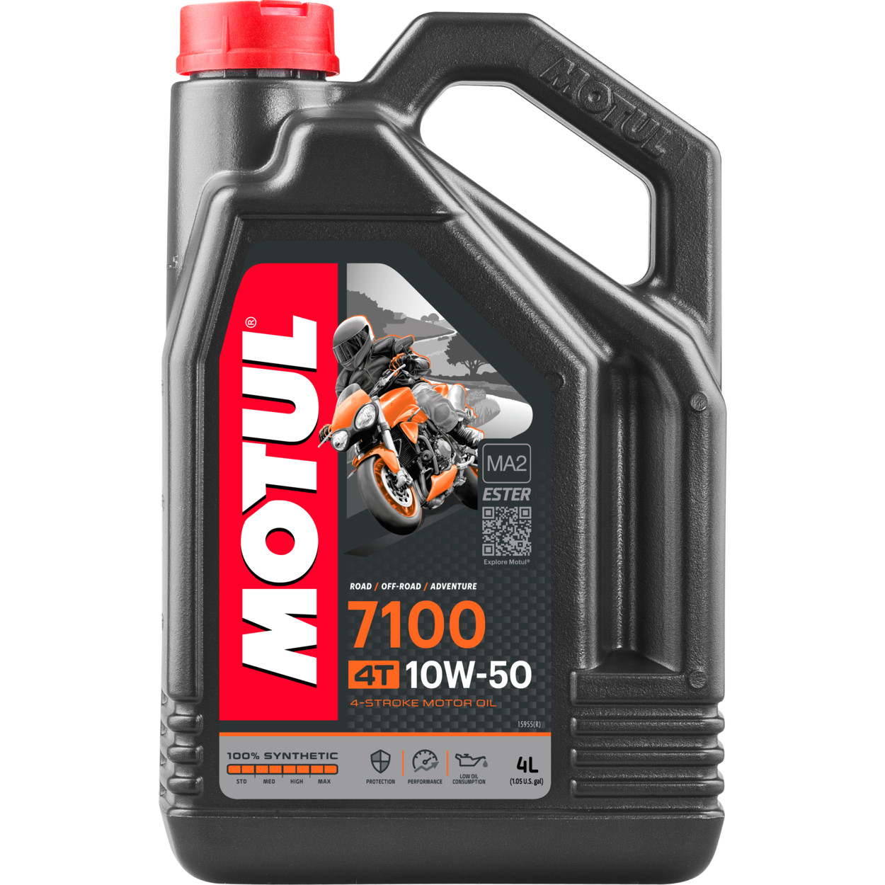 Motul 7100 4T 10W-50 Synthetic Ester Motor Oil 4L MPN 104098