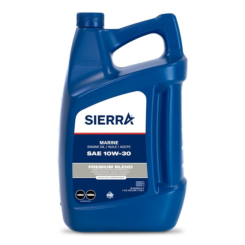 Sierra Marine 18-9420CAT-3 Oil Marine Series SAE 10W-30 1 Gallon Jug Single