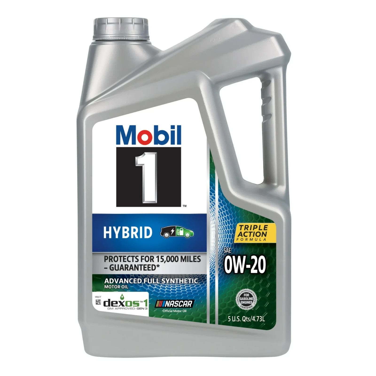 (2 pack) Mobil 1 Hybrid 0W-20, Advanced Full Synthetic Motor Oil, 5 Quart