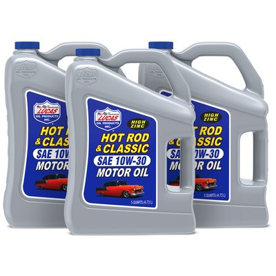 Lucas Oil 10679, 10W30 Conventional Motor Oil 5 qt Set of 3