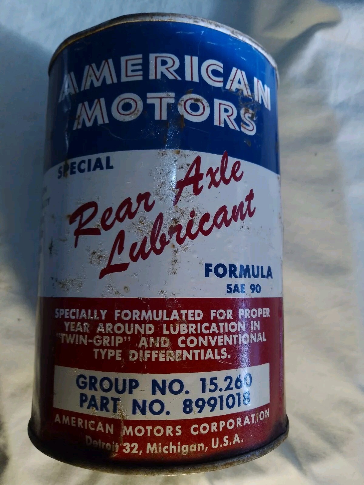 RAMBLER/AMC 1962/1966 ORIGI P/N 8991018 1 QT SAE90 CANS OF REAR DIFFERENTIAL OIL