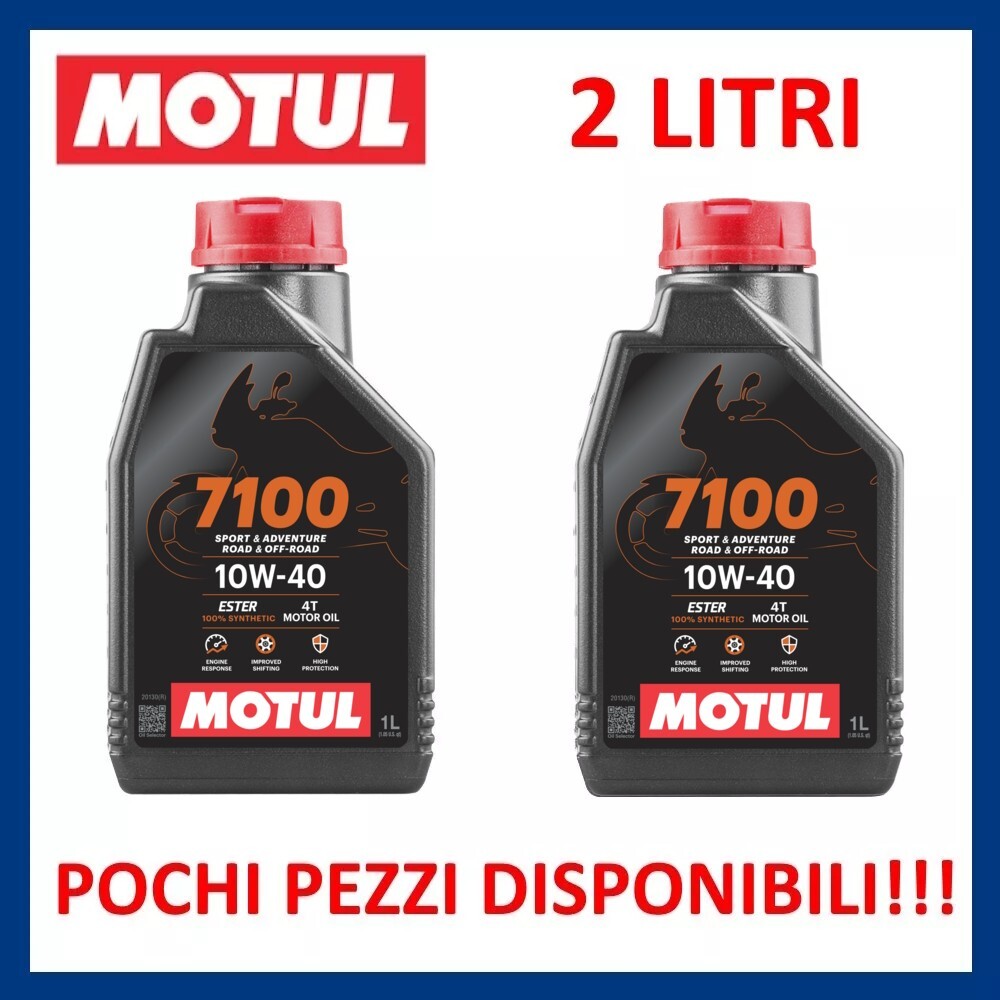 Motul 7100 SAE 10w40 100 Synthetic 2 Liter Motorcycle Scooter Quad Engine Oil 4 Stroke