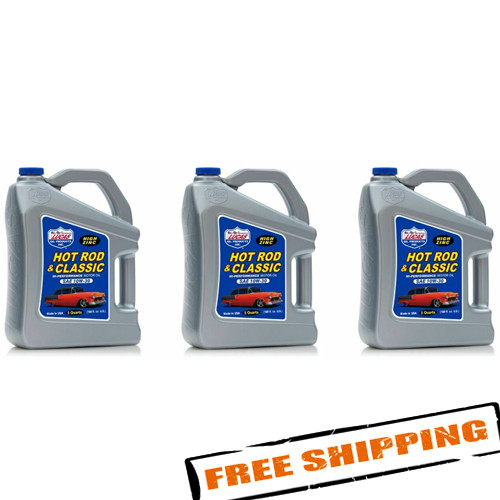 Lucas Oil 10679 Hot Rod & Classic Car 10W-30 Motor Oil 5 Quart Jugs – Set of 3