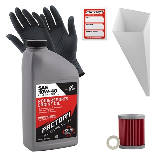 Factory Racing Parts 10W40 1Qt Oil Change Kit For Suzuki DR125SE, DR200S, RV200