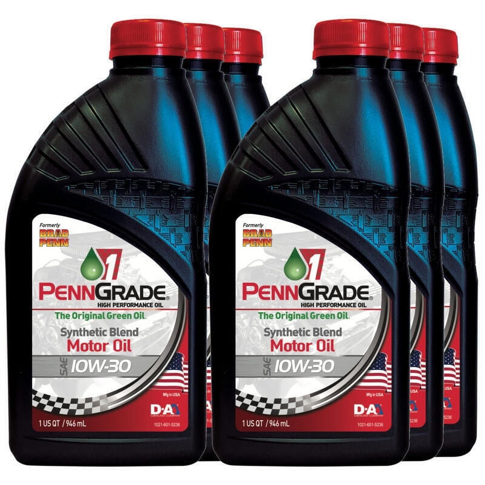 Brad Penn / PennGrade 71506 1 Semi-Synthetic Engine Oil, 10W30, 6 Quarts