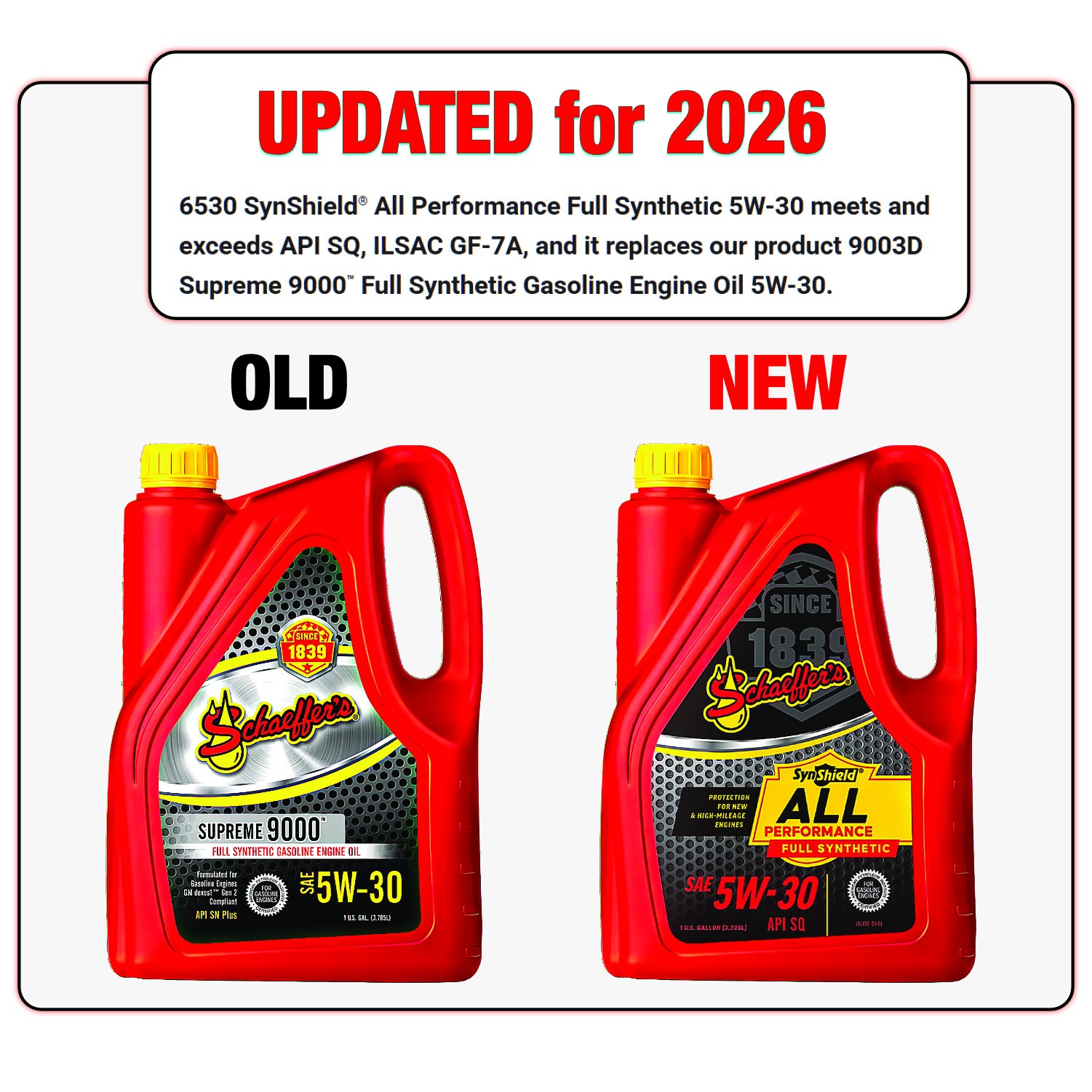 Schaeffer Oil Supreme 9000™ Full Synthetic Gasoline Engine 5W-30 – 1 Gallon