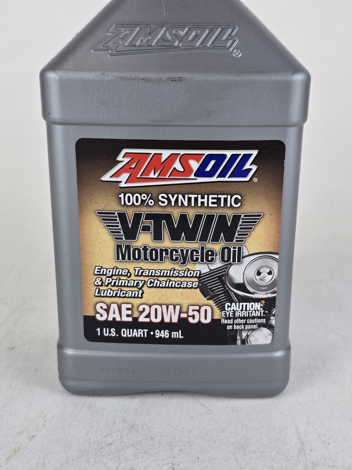 AMSOIL 100 % Synthetic V-Twin Motorcycle Oil SAE 20W-50 Made In USA