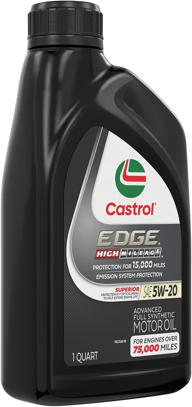 EDGE High Mileage 5W-20 Advanced Full Syn Motor Oil, 1 Qt, 6 Pack