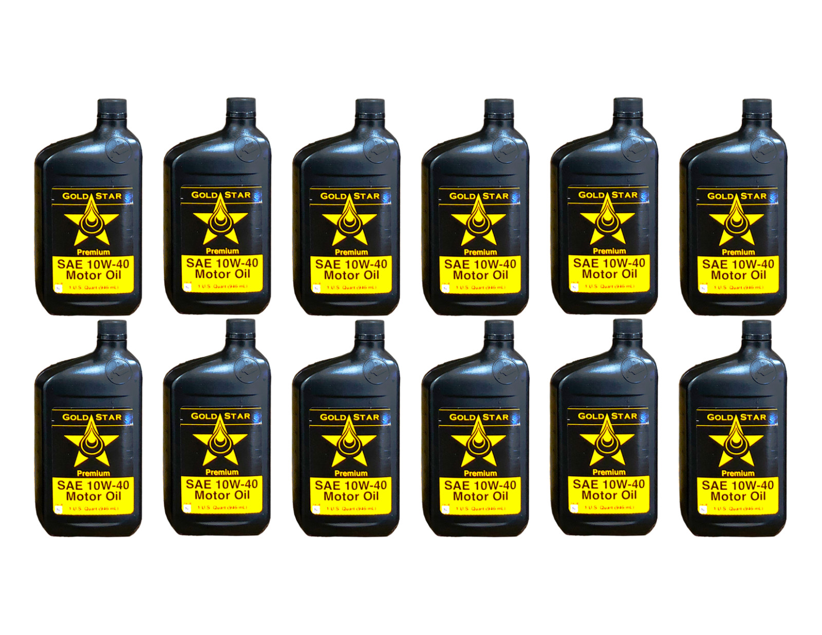 Gold Star 10W-40 Synthetic Blend Motor Oil, 12 – 1 Qt Case | Bulk Value Low Cost